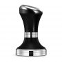 Stainless steel coffee press with adjustable length.