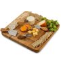 Cheese cutting and seriven bamboo board.