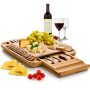 Cheese cutting and seriven bamboo board.