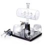Glass Wine and Spirits Drinks Container with Glasses Set