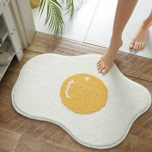 Attractive egg pring rug, suitable for kitchen, bathroom, bedroom and etc.