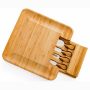 Cheese cutting and seriven bamboo board.