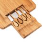 Cheese cutting and seriven bamboo board.