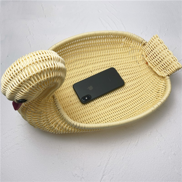 Wicker Bamboo Storage Basket