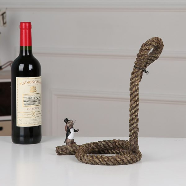 Suspended Rope Wine Rack