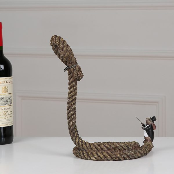 Suspended Rope Wine Rack