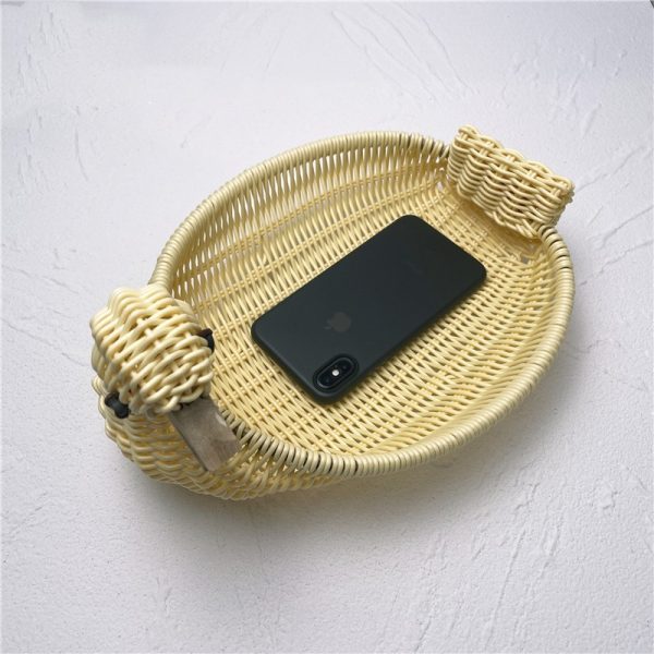 Wicker Bamboo Storage Basket