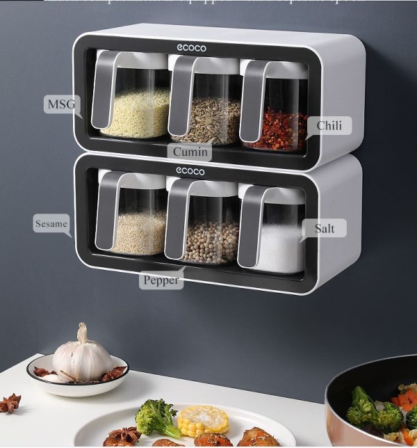 Wall-Mounted Spice Rack Set