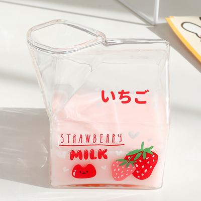 Glass Milk Cup - Transparent Drinkware