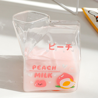 Glass Milk Cup - Transparent Drinkware
